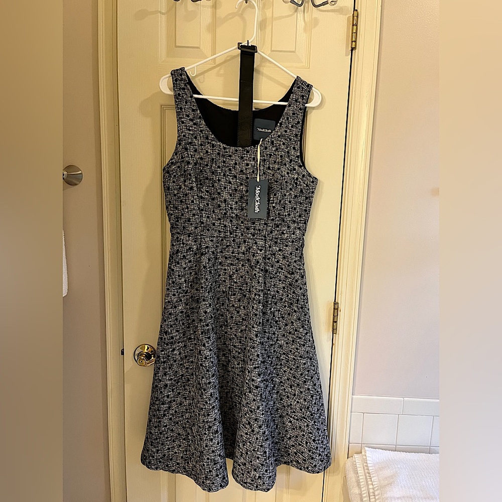 ModCloth NTW Belted Polka Dot Dress Size 10